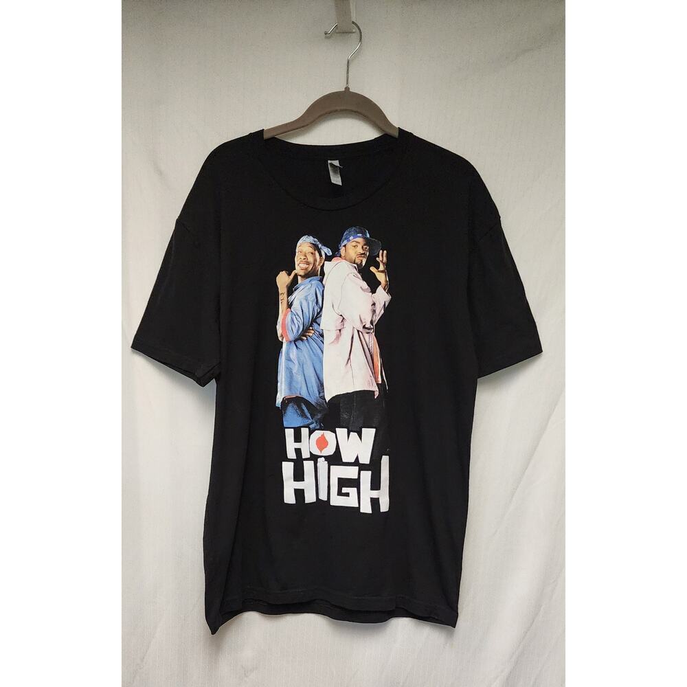 VINTAGE "HOW HIGH" Tee Size Large Multicolor Black - Picture 3 of 7